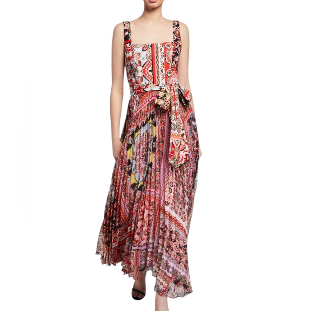 Alice + Olivia Deonna Pleated Maxi Dress - Picture 3 of 11